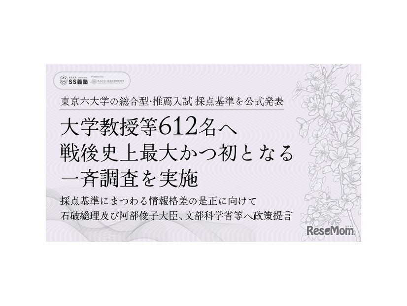 総合型・推薦入試 採点基準を公式発表