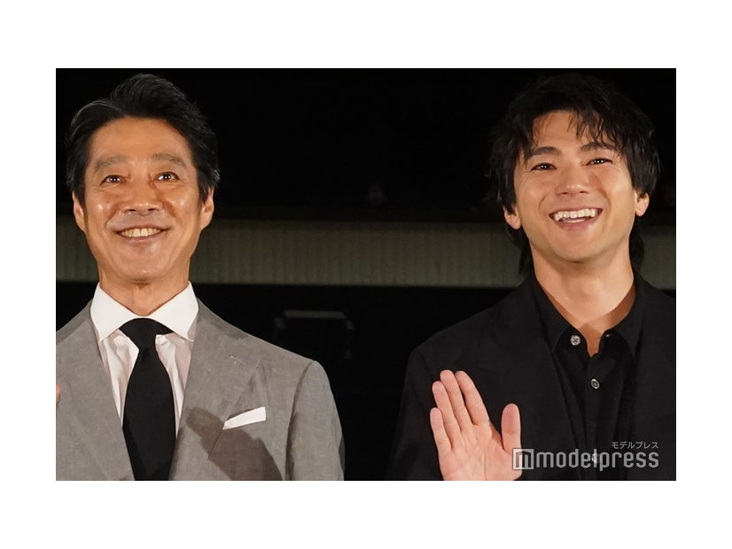 映画「木の上の軍隊」東京完成披露上映会に出席した堤真一、山田裕貴（C）モデルプレス