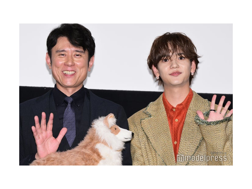 「映画 おっさんのパンツがなんだっていいじゃないか！」公開記念舞台挨拶に出席した原田泰造、中島颯太（C）モデルプレス