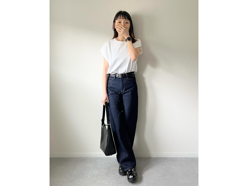 大人の白Ｔ×デニムスタイル。【GU】と【ユニクロ】のコレで洗練コーデが完成【40代の毎日コーデ】