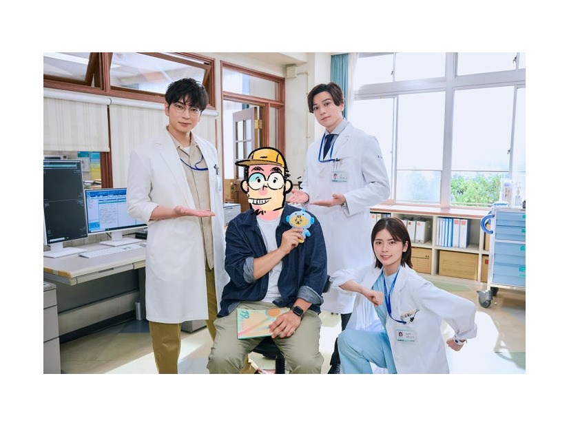 松本潤、富士屋カツヒト先生、新田真剣佑、小芝風花（C）TBSスパークル／TBS