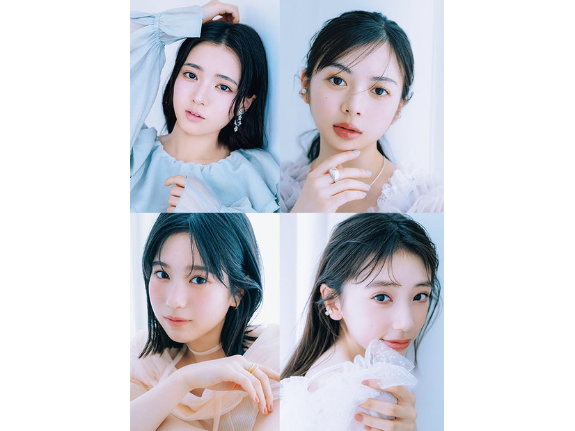（上段左から時計回りに）瀬戸口心月、長嶋凛桜、矢田萌華、増田三莉音（画像提供：小学館）
