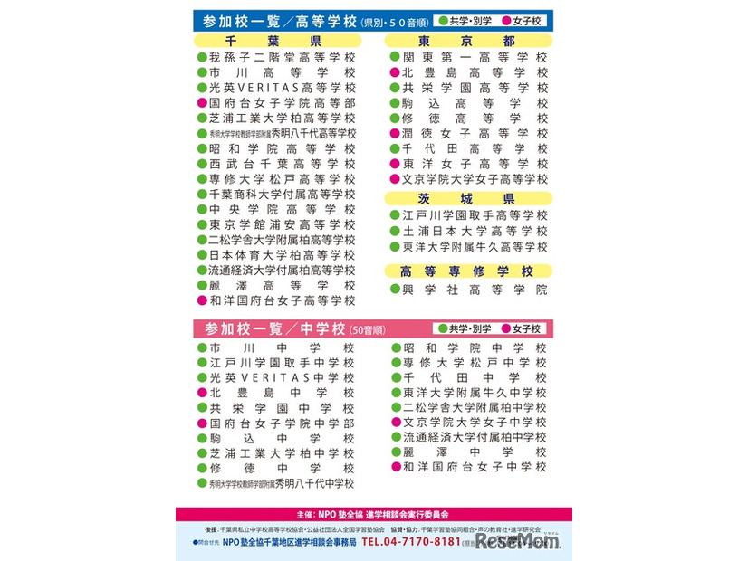 千葉地区第37回私立中・高進学相談会