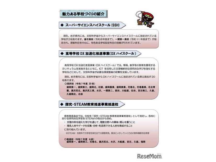 ＜概要編＞魅力ある学校づくりの紹介