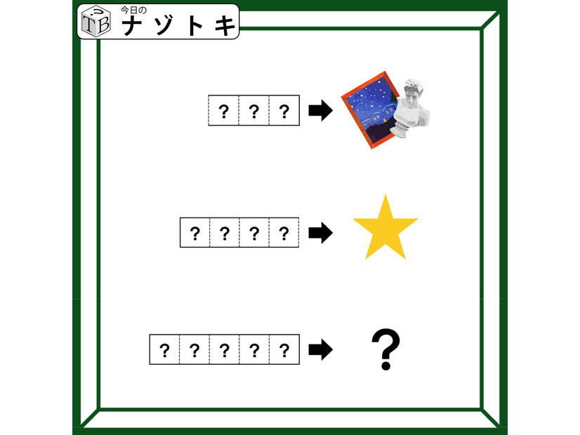 クイズです！「あらわす5文字の言葉はなに？」枠の点線と線の理由を考えよう【難易度LV３.・中辛】