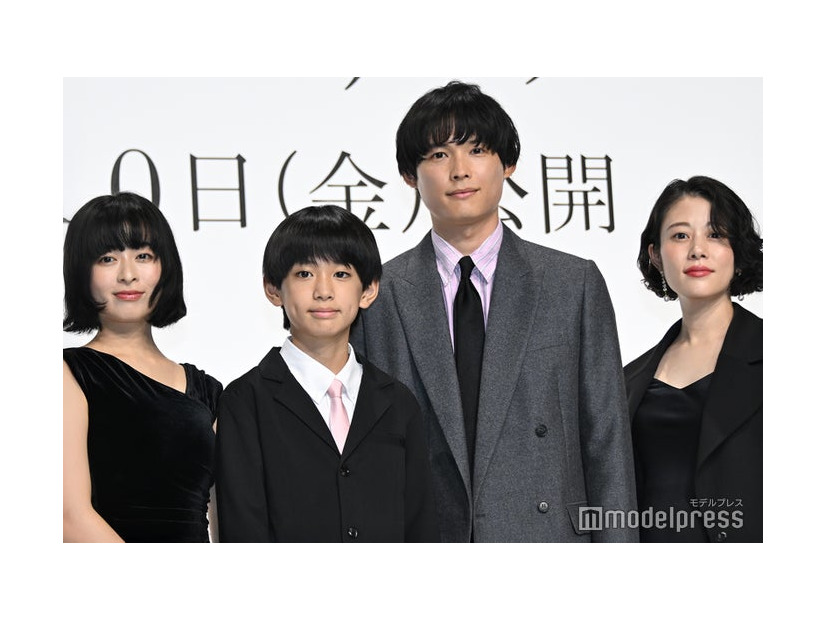 「秒速5センチメートル」完成報告会に出席した森七菜、上田悠斗、松村北斗、高畑充希（C）モデルプレス