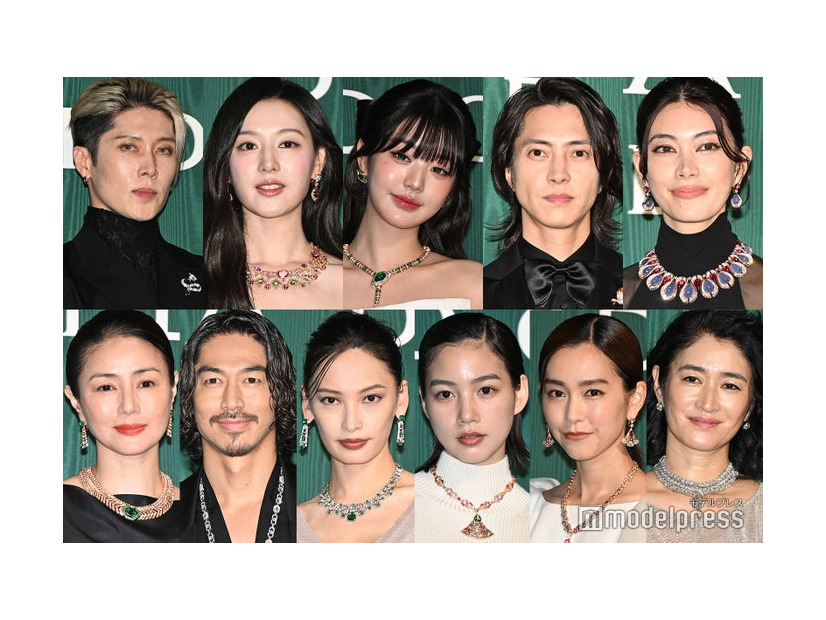 （上段左から時計回りに）MIYAVI、キム・ジウォン、チャン・ウォニョン、山下智久、森星、小雪、桐谷美玲、のん、大政絢、EXILE AKIRA、井川遥（C）モデルプレス