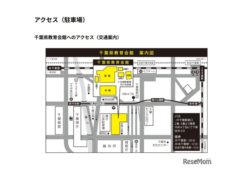 千葉県教育会館へのアクセス