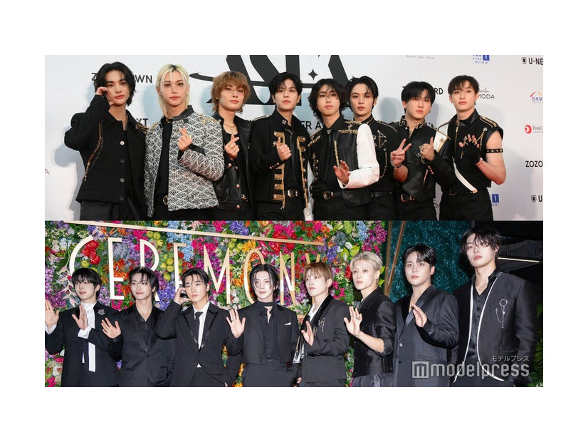 （上段）Stray Kids（下段）ATEEZ（C）モデルプレス