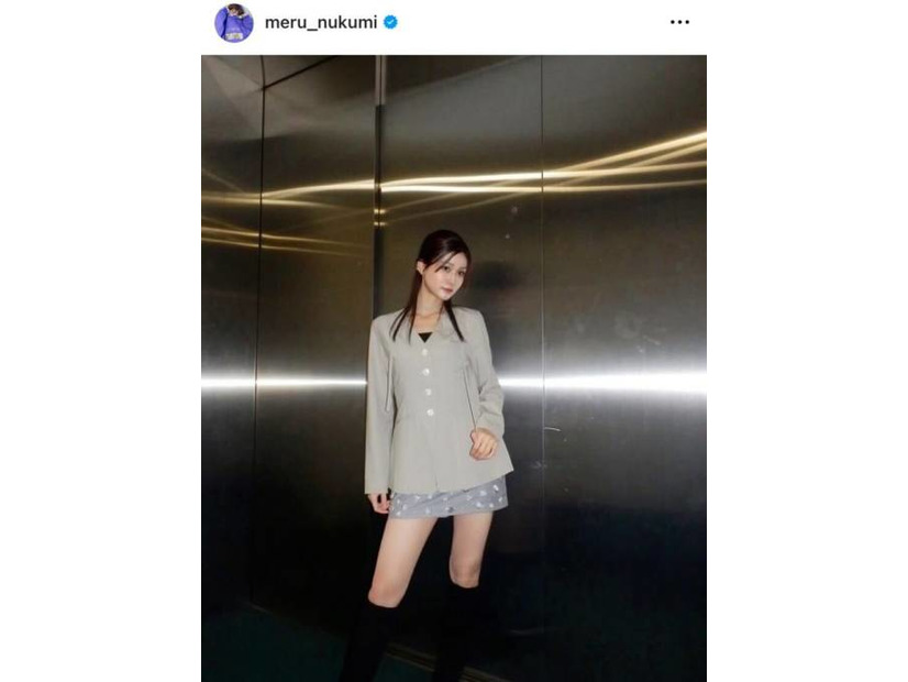 「スタイル抜群」めるる、すらり美脚のミニスカSHOTにファンうっとり「完璧に着こなしててカッコいい」
