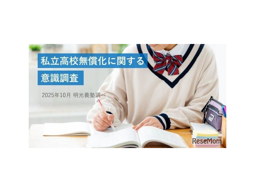 私立高校無償化に関する意識調査（明光義塾調べ）