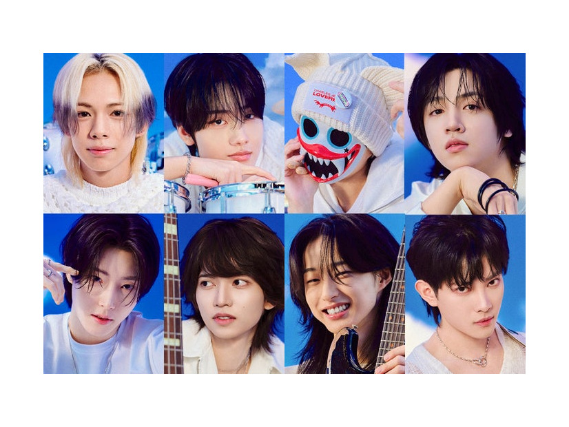「STEAL HEART CLUB」参加者（上段左上から時計回り）カズキ、キム・ウンチャンB、ハギワ、チョン・ウソク、ジャオ・ジアイン、ケイテン、マーシャ、マーシャ（C）CJ ENM. All Rights Reserved