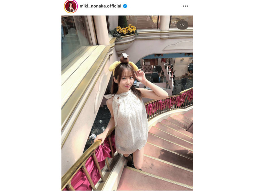 モー娘。野中美希、美脚際立つサンリオ満喫SHOTに反響「可愛いよ」「めちゃ似合ってる」