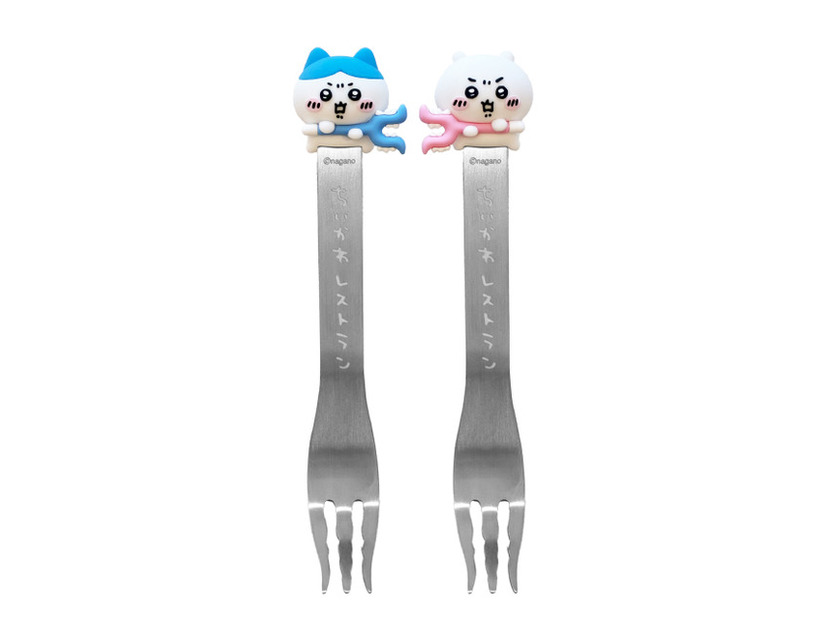さすまた風フォーク 全2種 各1,540円（税込）「ちいかわレストラン」新たなフェア“討伐フェア”