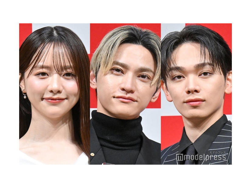 「今年の顔」に選ばれた森香澄、SKY-HI、「来年の顔」に選ばれた宮世琉弥（C）モデルプレス