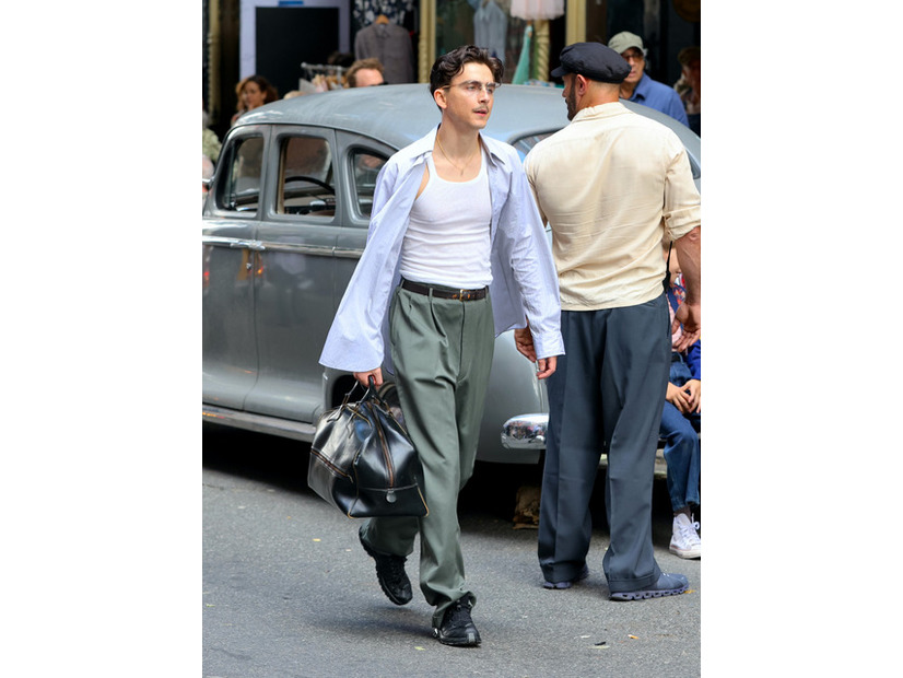 『Marty Supreme』撮影中のティモシー・シャラメ Photo by Jose Perez/Bauer-Griffin/GC Images