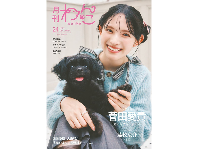 「月刊わんこ」Vol.24特別版（11月15日発売）表紙：菅田愛貴（提供写真）