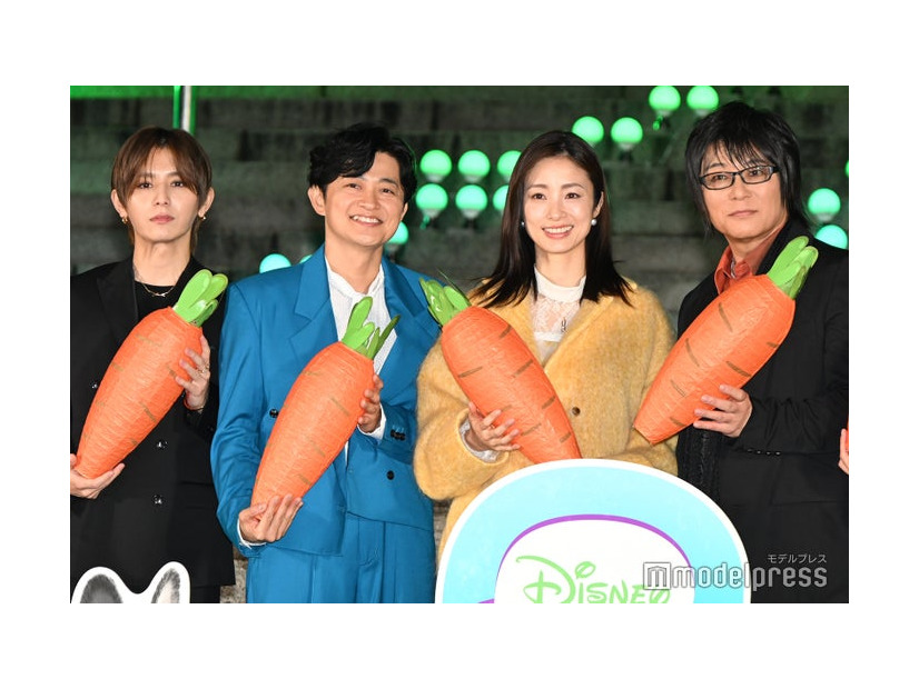 「ズートピア２」キャスト集結（左から）山田涼介、下野紘、上戸彩、森川智之（C）モデルプレス