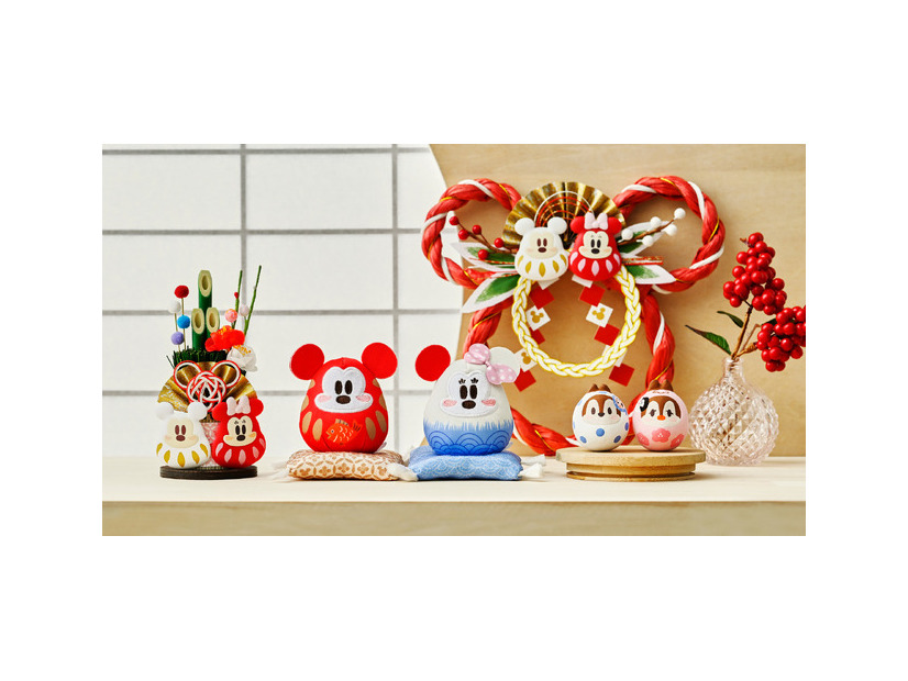 門松 2,800 円/ ぬいぐるみセット 2,800円/ しめ飾り 3,900円/ 【白河だるま総本舗】だるま 各1,600円