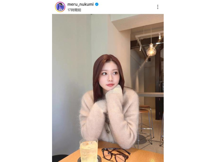 めるる、ふわふわニットが愛らしい冬コーデに絶賛の声「天使だね」「どんどん綺麗になっていく」