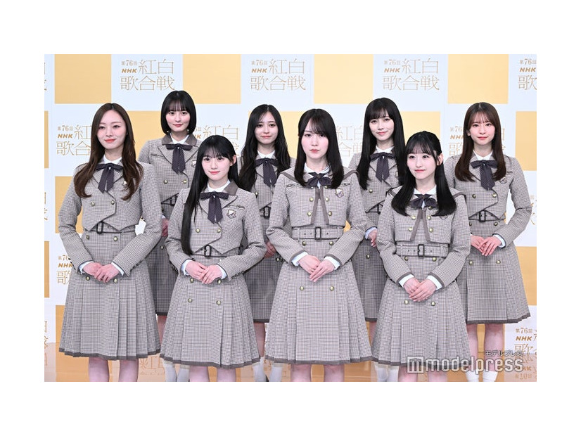 （後列左から）遠藤さくら、井上和、池田瑛紗、菅原咲月（前列左から）梅澤美波、川崎桜、賀喜遥香、一ノ瀬美空／乃木坂46（C）モデルプレス