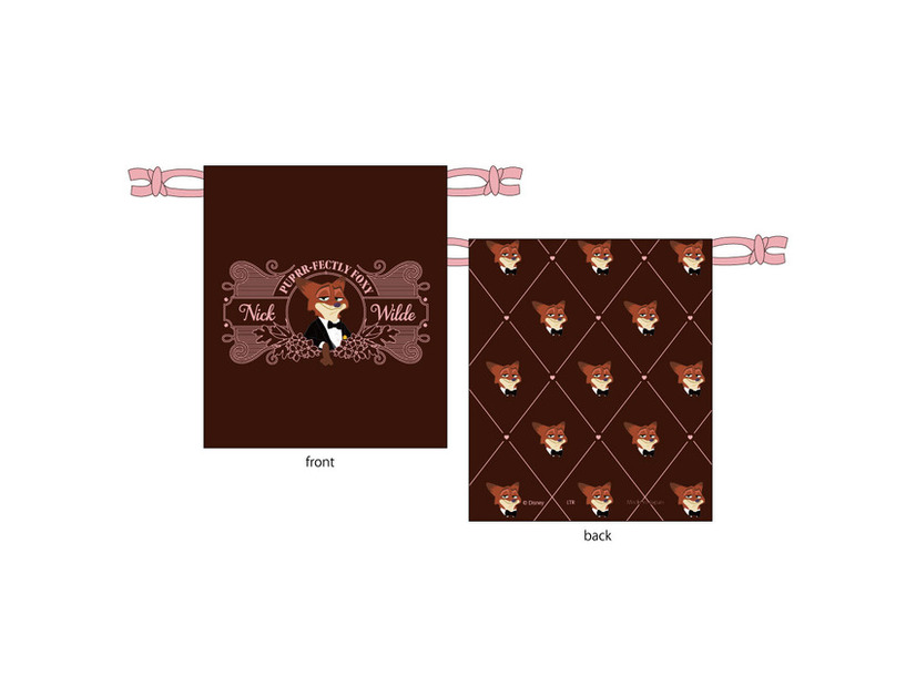 巾着（ニック）　　税込1,650円／「ズートピア2」OH MYCAFE©Disney