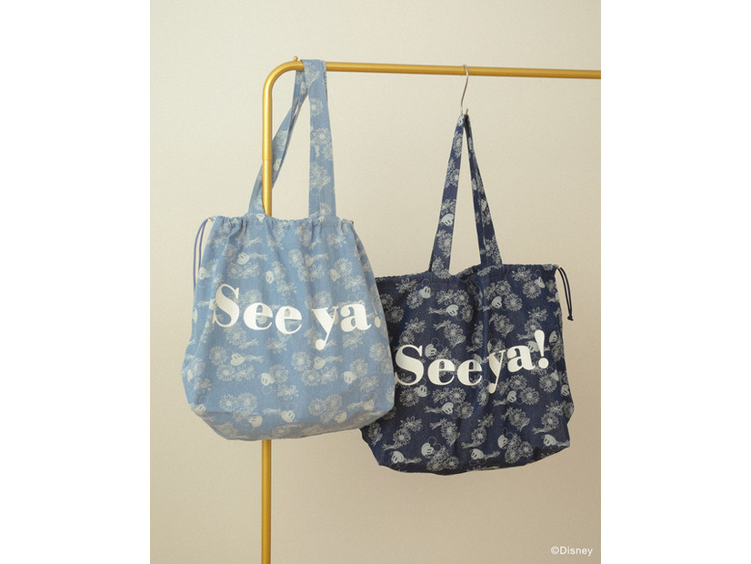 ミッキー＆フレンズ/花柄デニムトートバッグ￥3,990