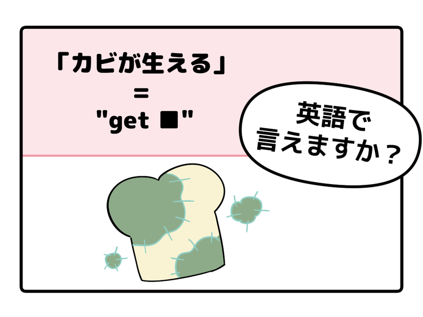 英語で「カビが生える」はなんて言う？【マンガで英会話】