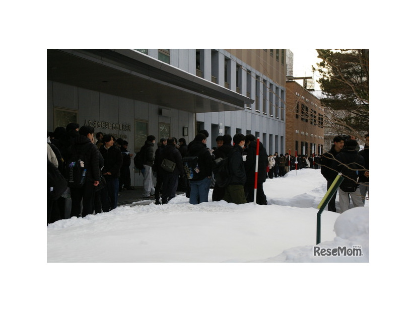 北海道大学試験場（札幌キャンパス）2026年1月17日 共通テスト1日目のようす