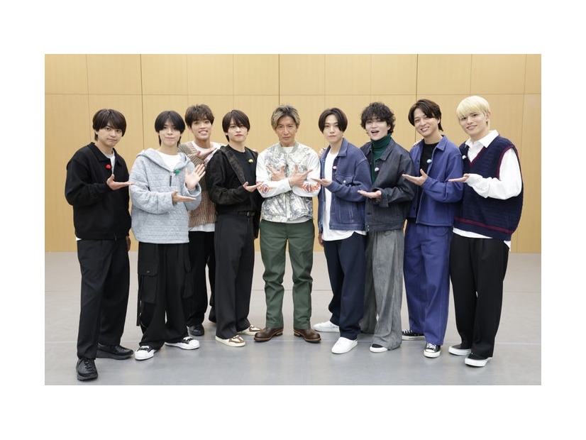 佐藤勝利、松島聡、原嘉孝、猪俣周杜、木村拓哉、橋本将生、菊池風磨、寺西拓人、篠塚大輝（C）フジテレビ