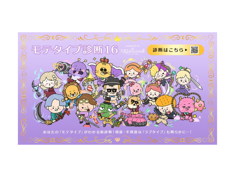 「ラブパワーキングダム2」モテタイプ診断（C）AbemaTV,Inc.