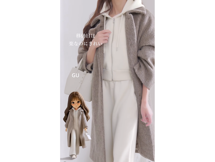 上下【GU】白スウェットで完成。着心地と清潔感を備えた大人のリラックススタイル【40代の毎日コーデ】