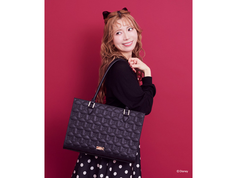 ミニー／リボンキルティングトートバッグ（Black）￥13,900