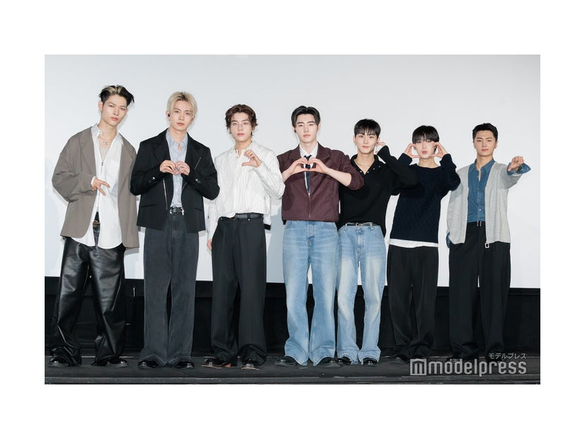 「ENHYPEN 7th Mini Album『THE SIN : VANISH』‘VAMPIRE IS COMING in TOKYO’」に出席したENHYPEN（左から）NI-KI、HEESEUNG、JAKE、SUNGHOON、JUNGWON、SUNOO、JAY（C）モデルプレス