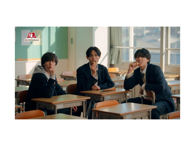 永岡蓮王、渡邉大我、伊藤篤志「チョコモナカジャンボ」「バニラモナカジャンボ」新WEBCM（提供写真）