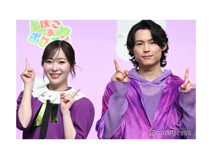 「ぽこ あ ポケモン」発売記念イベントに出席した指原莉乃、松村北斗（C）モデルプレス