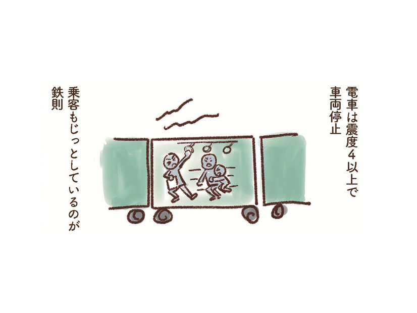 通勤通学時、電車で地震が発生したら…ホームより「電車の中」の方が安全?!【大切な「いのち」と「お金」を守る マンガ 防災&防犯ブック #９】