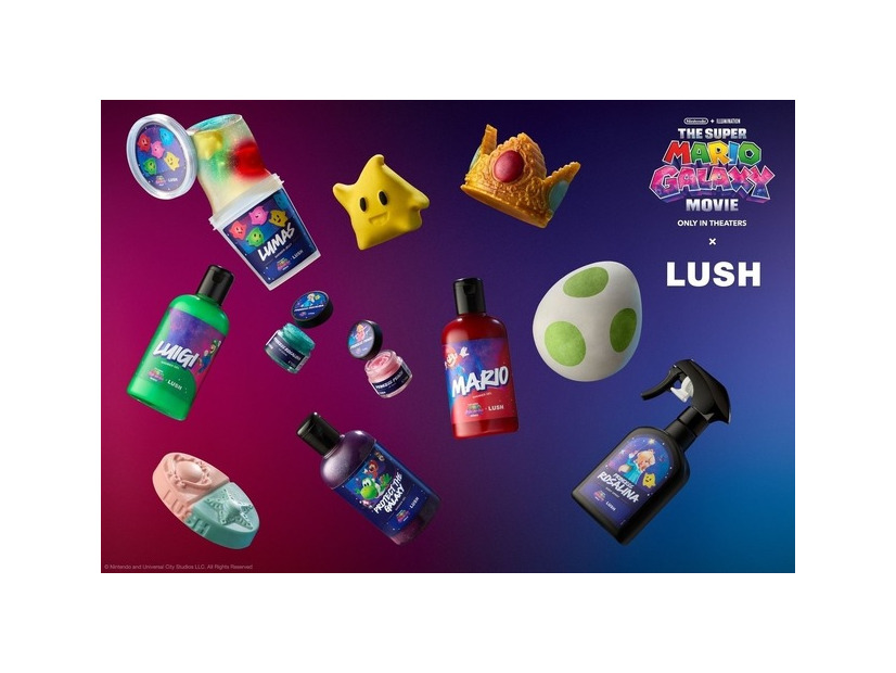 映画『ザ・スーパーマリオギャラクシー・ムービー』 × LUSH ※イメージ画像