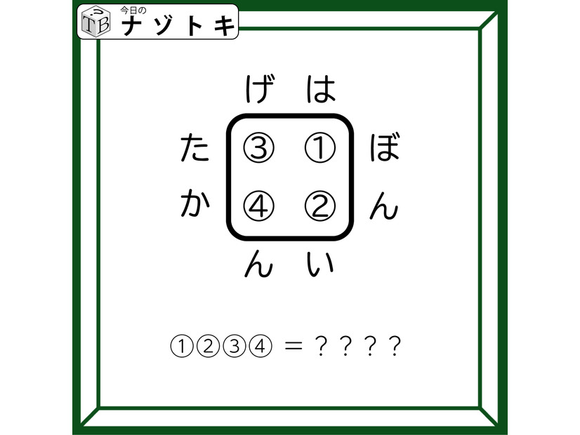 クイズです！「た〇〇ぼ、は〇〇い、どんな言葉が考えられる？」４つの単語から答えを導きましょう【難易度LV３.・中辛】