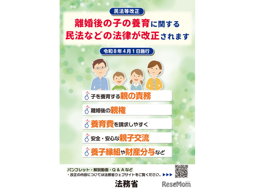 ポスター（父母の離婚後の子の養育に関するルール改正）