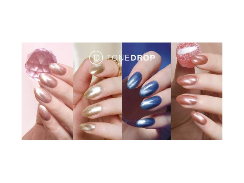 TONE DROP、透明感×美発色の速乾マグネットポリッシュ春の新色4色が登場