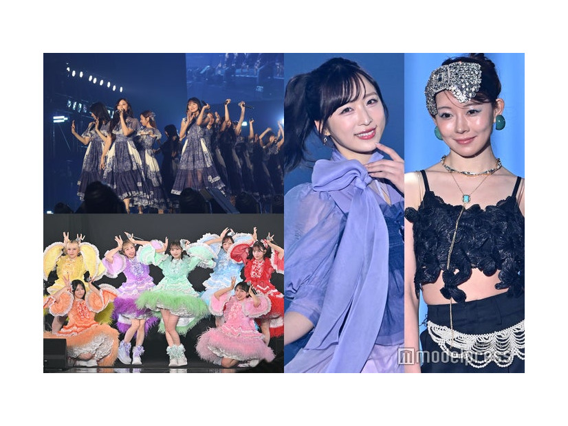 （左）乃木坂46（C）CREATEs presents IRC 2026、FRUITS ZIPPER（右）小栗有以、渡辺美優紀（C）モデルプレス
