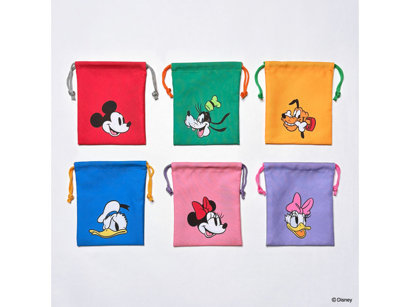 ミッキー＆フレンズ 巾着　各110円（税込）