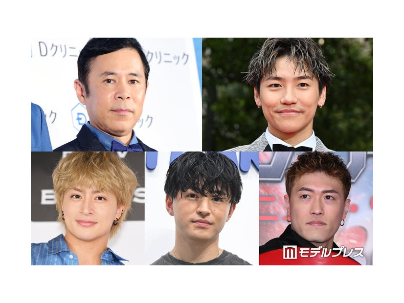 （左上から時計回医に）岡村隆史、小森隼、中務裕太。佐野玲於、白濱亜嵐（C）モデルプレス