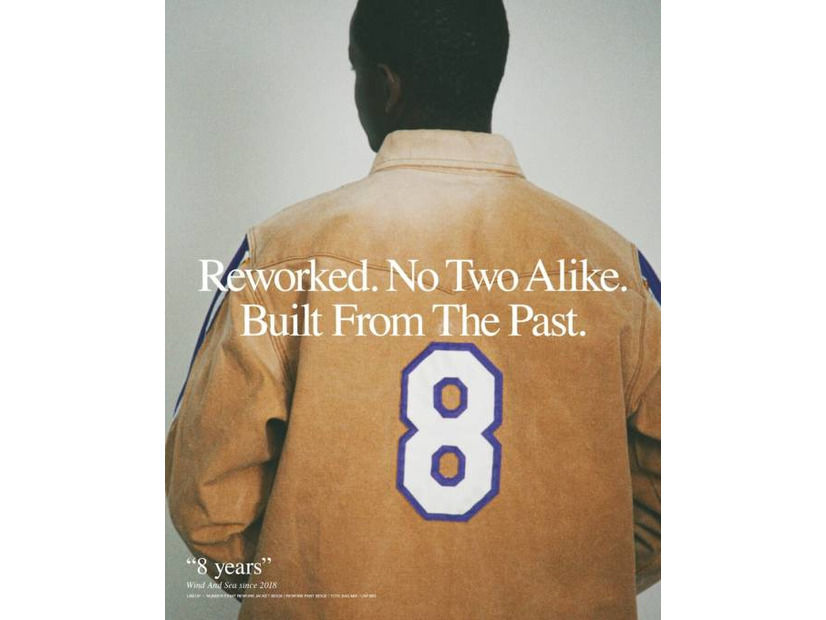 WIND AND SEA、8周年コレクション発売。スクリプトロゴ復刻や一点物のリワークも