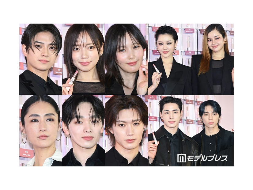 （上段左上より時計回り）岩瀬洋志、齊藤京子、田翼、XG CHISA・ HARVEY、NEXZ HARU・SO GEON、山中柔太朗、宮世琉弥、シシド・カフカ（C）モデルプレス