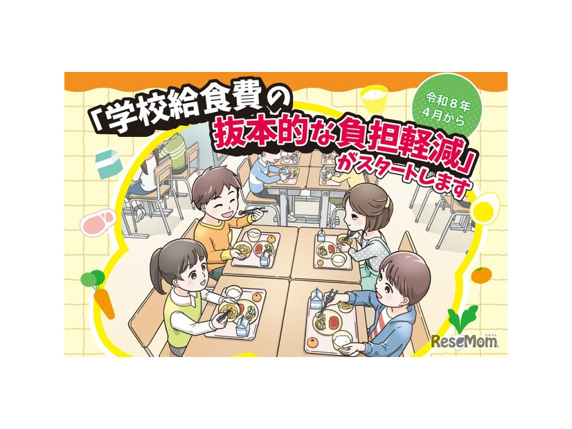 2026年4月から「学校給食費の抜本的な負担軽減」がスタート