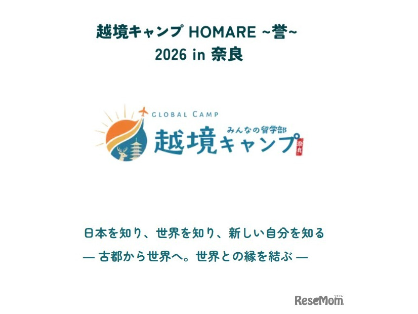 越境キャンプ HOMARE ～誉～ 2026 in 奈良