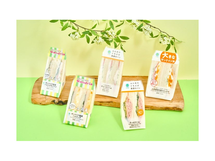 「自慢のハムサンド」5種類（提供写真）