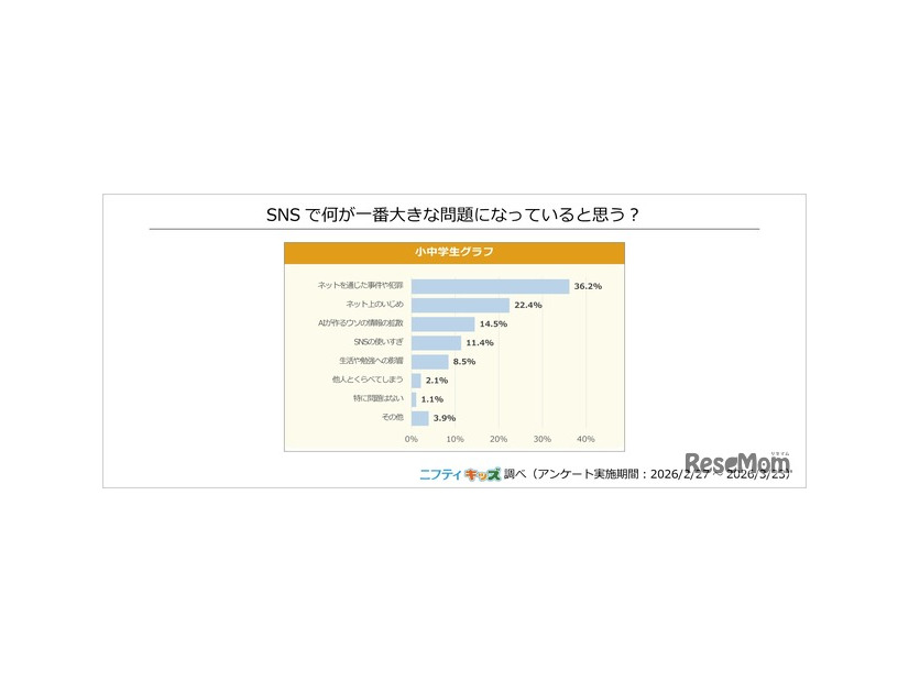 SNSで何が一番大きな問題になっていると思う？